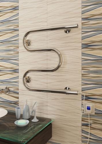 картинка Электрический полотенцесушитель Terminus М-образный 400x500 4620768883903 Хром от магазина Сантехстрой