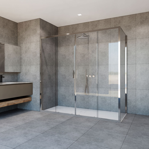 картинка Душевой уголок Garda VSR-1G21020CL, 2000*1000, хром, стекло прозрачное от магазина Сантехстрой