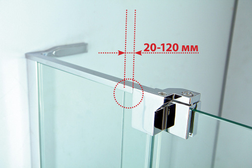 картинка Душевой уголок Cezares Slider 70x70 SLIDER-A-2-70/80-C-Cr профиль Хром стекло прозрачное от магазина Сантехстрой