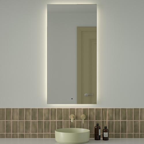 картинка Зеркало с фацетом и LED-подсветкой настенное GLOW DEFESTO 60x120 см, DF 2508R от магазина Сантехстрой