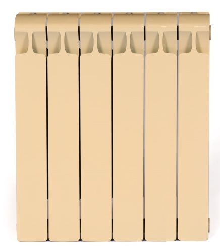 картинка Радиатор биметаллический RIFAR Monolit 500 х 6 секций Ду 3/4 подключение боковое (RAL 1013) БЕЖ (RM50063/41013) от магазина Сантехстрой
