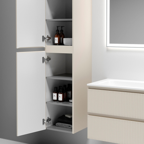 картинка Шкаф пенал Sancos Snob T 35 PSNT35CE подвесной Beige Soft от магазина Сантехстрой