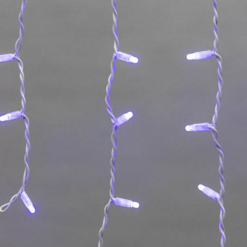 картинка Гирлянда Айсикл (бахрома) светодиодный,  4,0 х 0,6 м,  белый провод КАУЧУК,  230 В,  диоды синие,  128 LED от магазина Сантехстрой