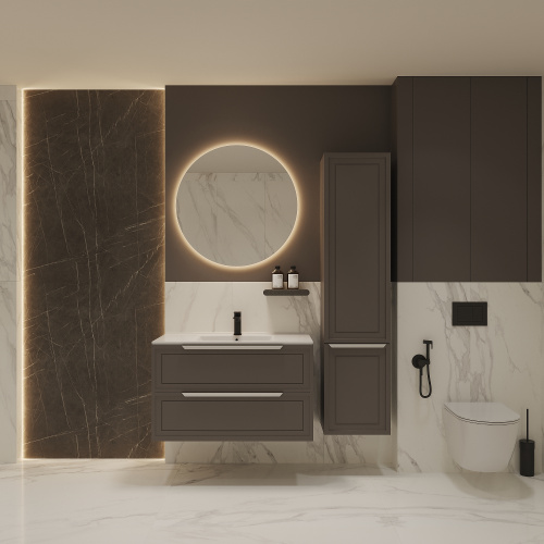 картинка Тумба под раковину/столешницу Севилья 90, Платиновый от магазина Сантехстрой