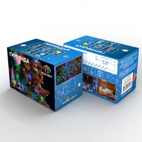 картинка Гирлянда Кластер LED 3 м,  темно-зеленый ПВХ IP20, 288 диодов,  цвет мультиколор от магазина Сантехстрой