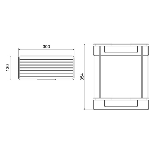 картинка Полка двойная Timo Saona черный (13083/03) от магазина Сантехстрой