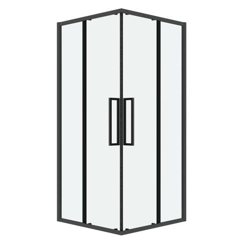 картинка Душ.ограждение 300.K33.02.8080.42.00 Cosmo (80*80*195) квадрат,раздвижн,графит сатин,стекло прозрач от магазина Сантехстрой