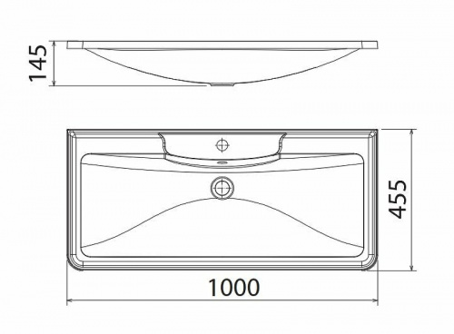 картинка Раковина BelBagno 100 BB1000/455-LV-MR-ALR Белая от магазина Сантехстрой