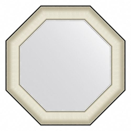 картинка Зеркало Evoform Octagon BY 7446 59x59 белая кожа с хромом от магазина Сантехстрой