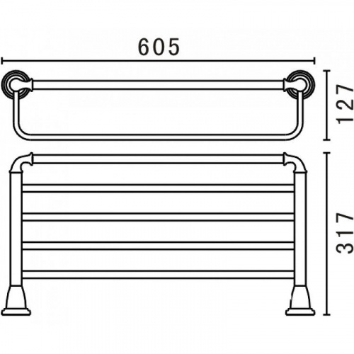 картинка Полка для полотенец Art&Max Bianchi AM-E-2610-Br Бронза от магазина Сантехстрой