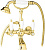 изображение смеситель cezares first first-vd-03/24-bi  для ванны с душем, золото/белый