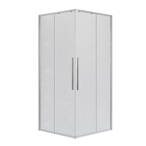 картинка Душевое ограждение Niagara Nova NG-3624-34 (100х100х195) квадрат,хром,двери раздвижные,стекло шиншилла,1 место от магазина Сантехстрой