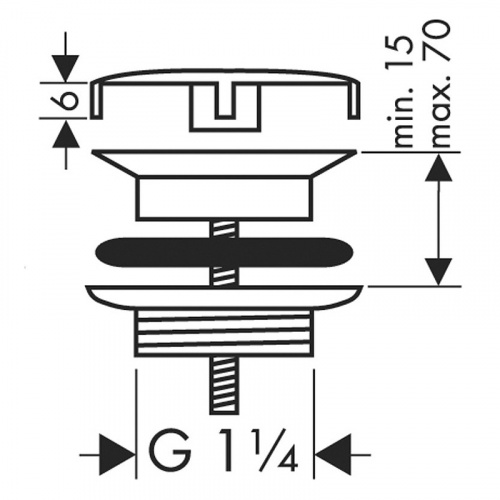 картинка Выпуск для раковины Hansgrohe Полированное золото (50001990) от магазина Сантехстрой