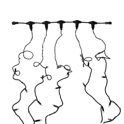 картинка Гирлянда LED ClipLight 24V,  5 нитей по 20 метров,  цвет диодов Синий,  Flashing (Белый) от магазина Сантехстрой