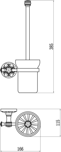 картинка Туалетный ёршик с настенным держателем Savol 58b (S-005894B) от магазина Сантехстрой
