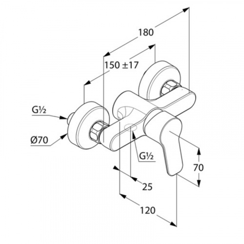 фото смеситель для душа kludi 378410565 хром