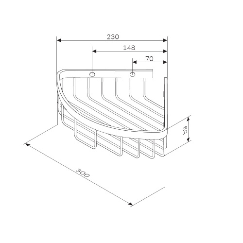 картинка A7452122 Sense L Корзина для душа угловая, черный от магазина Сантехстрой