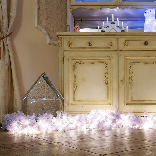 картинка Гирлянда Мишура LED 3 м прозрачный ПВХ,  288 диодов,  цвет белый от магазина Сантехстрой