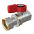 картинка Кран шаровой 1/2"F x 1/2"гайка - красн. рук., с вн. резьбой для котлов и счетчиков от магазина Сантехстрой