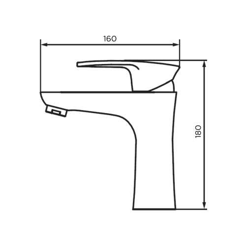 картинка D9021000BL Alpha смеситель для раковины, цвет черный от магазина Сантехстрой