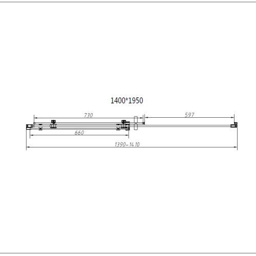 картинка Душевой уголок Como-N VSR-4CN9014CGB, 1400*900, черный, стекло тонированное от магазина Сантехстрой