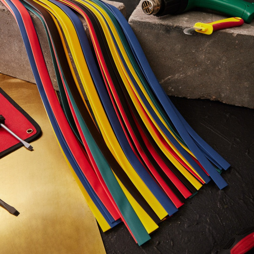 картинка Набор термоусаживаемых трубок ТУТ нг 12,0/6,0мм,  пять цветов,  упаковка 50 шт.  по 1м REXANT от магазина Сантехстрой