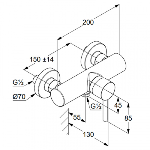 фото смеситель для душа kludi 388313976 черный