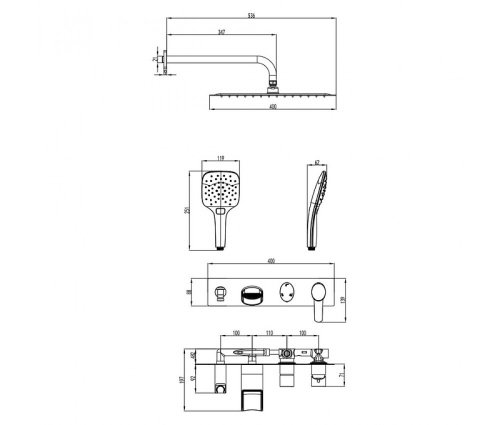картинка Душевая система Lemark lm3225c Хром 357x300 от магазина Сантехстрой