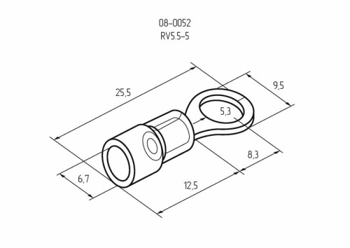 картинка Наконечник кольцевой изолированный ø 5.3 мм 4-6 мм² (НКи 6.0-5/НКи5,5-5) желтый REXANT от магазина Сантехстрой