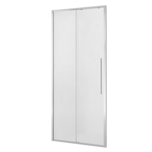картинка Дверь в нишу Niagara Nova NG-65-10CH (100х195) хром,стекло шиншилла,дверь раздвижная,1 место от магазина Сантехстрой