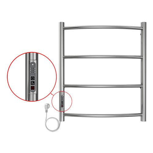 картинка Полотенцесушитель электрический AZARIO VERONA 500/600 4 секции, диммер слева, хром (AZ04756) от магазина Сантехстрой