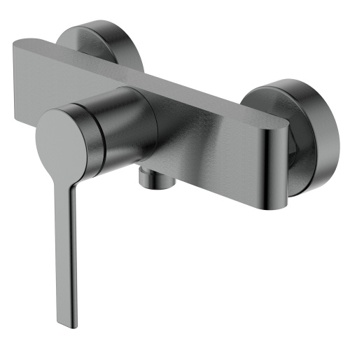 фото смеситель для душа azario vincente с ручным душем, керамический картридж, без излива, графит (az-vrz338326aj)