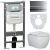 картинка Комплект унитаза с инсталляцией Ceramica Nova Play CN3001_1002M_1000 с сиденьем Микролифт и клавишей смыва Хром матовый от магазина Сантехстрой