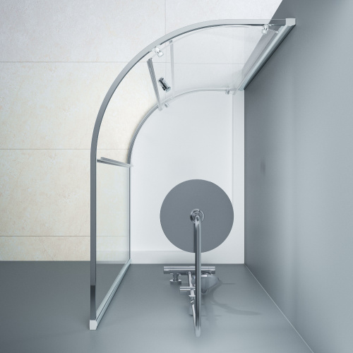 картинка W83UG-302U120MT Like Solo Slide 120 Душ. ограждение Like 120x80, стекло прозрачное, проф мат хром, б от магазина Сантехстрой