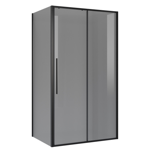 картинка Душевое ограждение Niagara Nova NG-85-14TB-TB100-34 (140х100х195) прямоугольник,черный матовый,дверь раздвижная,стекло тонированное,2 места от магазина Сантехстрой