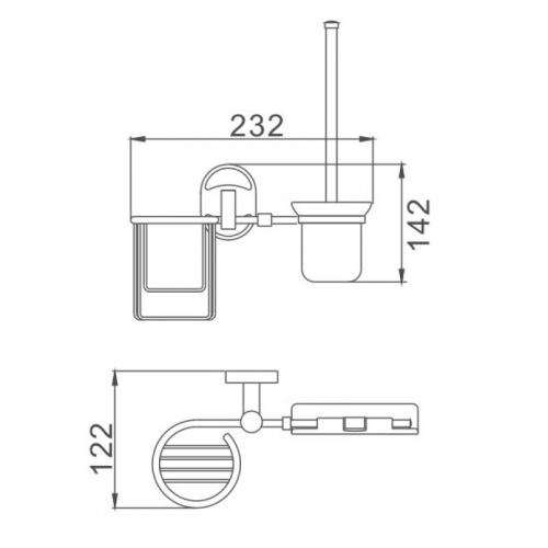 картинка Ершик с держателем освежителя Haiba хром (HB1910-1) от магазина Сантехстрой