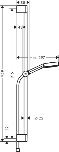 картинка Душевой гарнитур Hansgrohe 24170700 белый Pulsify Relaxation 105 3jet от магазина Сантехстрой