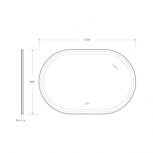 картинка Зеркало Cezares CZR-SPC-GIUBILEO-1200-800-TCH-WARM от магазина Сантехстрой