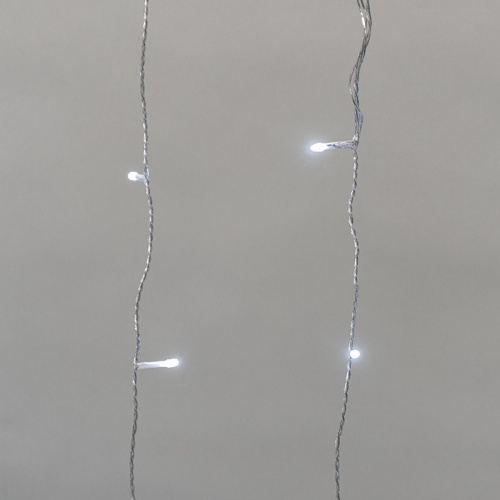 картинка Гирлянда Дождь светодиодный 2х1,5м,  эффект мерцания,  прозрачный провод,  IP44, 230В,  диоды БЕЛЫЕ,  150LED NEON-NIGHT от магазина Сантехстрой