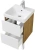 картинка Тумба с раковиной белый глянец/дуб рустикальный 45 см Акватон Сканди 1A2516K0SDZ90 от магазина Сантехстрой