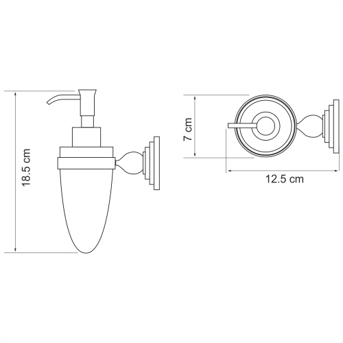 картинка Дозатор для жидкого мыла WasserKRAFT Ammer K-7099 Хром матовый от магазина Сантехстрой