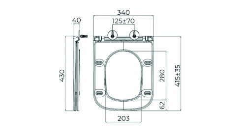 картинка Сиденье для унитаза Terminus Ватикан цвет белый от магазина Сантехстрой