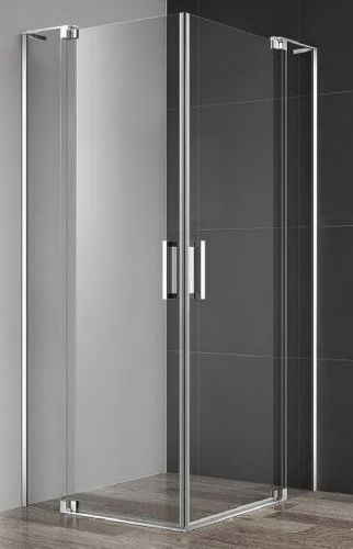 картинка Душевой уголок Cezares Silder 90х90 SLIDER-A-2-80/90-C-Cr профиль Хром стекло прозрачное от магазина Сантехстрой