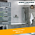 картинка Стеклянная перегородка, ширма на борт ванны Reflexion RX14050CBL-01 140х50см фиксированная, прозрачное закаленное стекло 8мм, черный профиль от магазина Сантехстрой