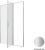 картинка 3.31035.BA PRIORITY, Дверь 8мм, 1400мм стекло Optiwhite, Easyclean, браш алюминий (294064) от магазина Сантехстрой