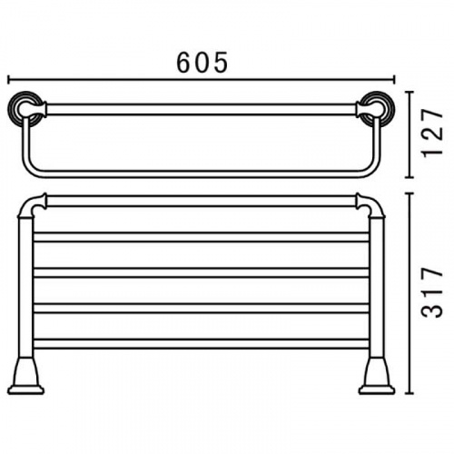 картинка Полка для полотенец Art&Max Bianchi AM-3622AW-Do Золото от магазина Сантехстрой