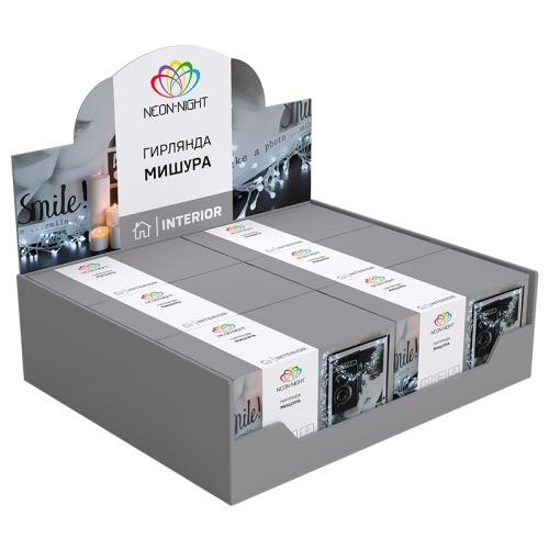 картинка Гирлянда Мишура LED 6 м прозрачный ПВХ,  576 диодов,  цвет ЗЕЛЁНЫЙ от магазина Сантехстрой