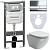 картинка Комплект унитаза с инсталляцией Ceramica Nova Metropol CN4002_1002CH_1000 с сиденьем Микролифт и клавишей смыва Хром глянцевый от магазина Сантехстрой