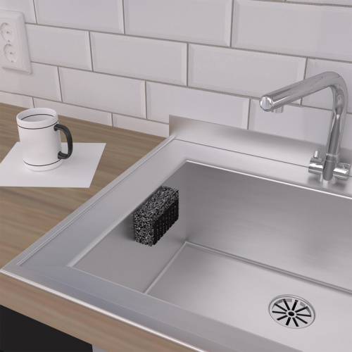 картинка Держатель для хранения губки и кухонной утвари,  монтаж без сверления,  черный REXANT от магазина Сантехстрой