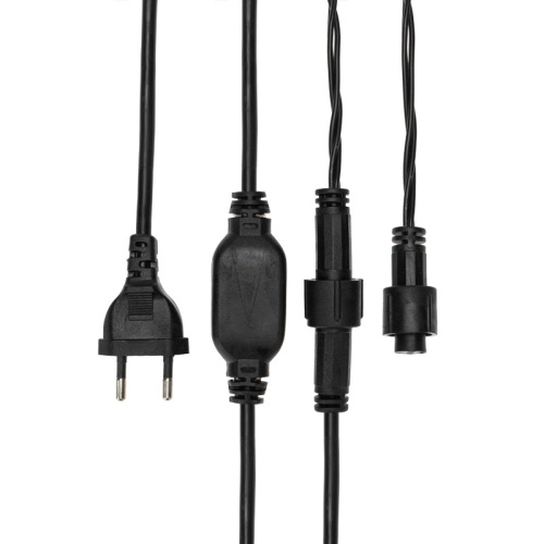 картинка Гирлянда Айсикл (бахрома) светодиодный,  4,8 х 0,6 м,  черный провод,  230 В,  диоды ТЕПЛЫЙ БЕЛЫЙ,  176 LED NEON-NIGHT от магазина Сантехстрой